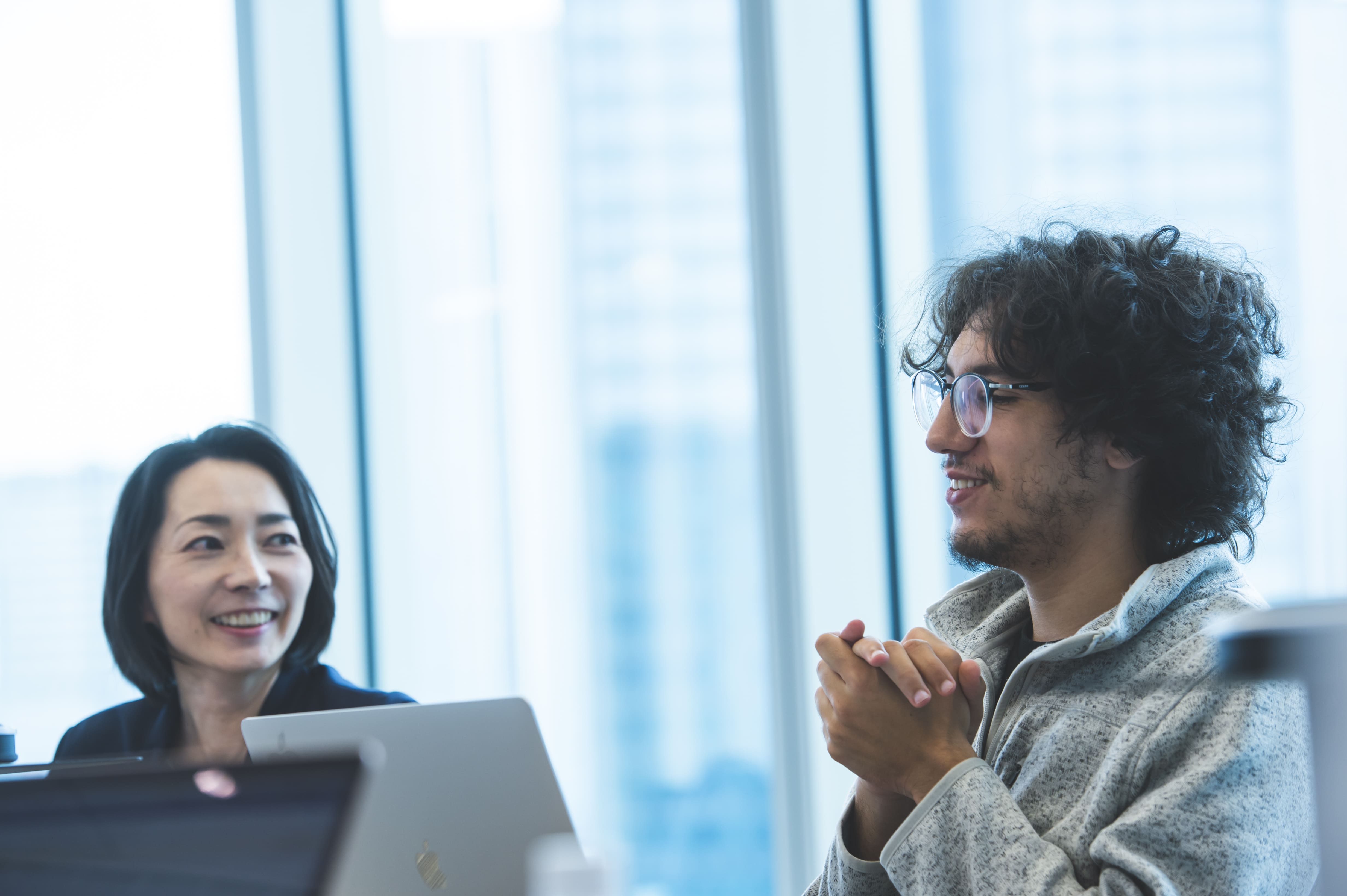 Photo of Marouane and Suzuka from Woven by Toyota during their interview